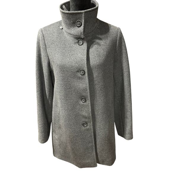 Lauren Ralph Lauren Women’s Pea Coat Wool Blend Lined Gray M Preppy Old Money - Picture 6 of 14